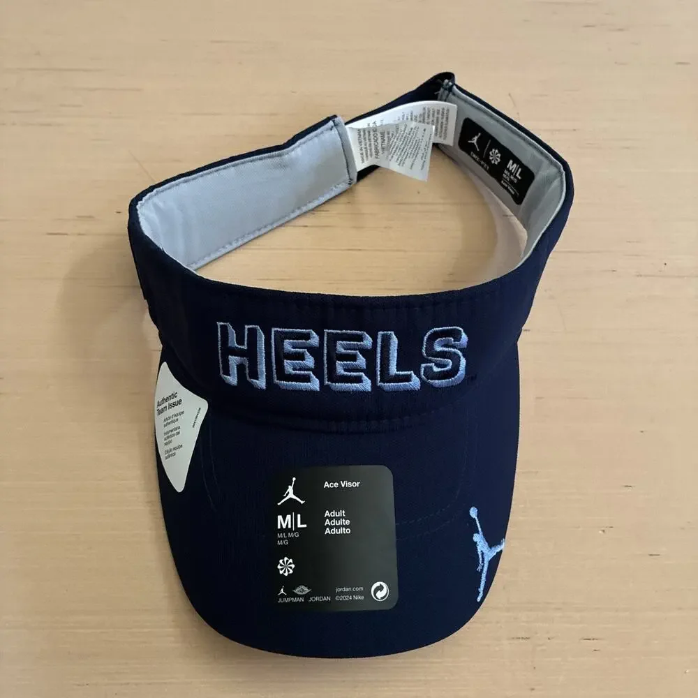 Jordan Dri-Fi UNC North Carolina Tarheels Adjustable Ace Visor Size M-L